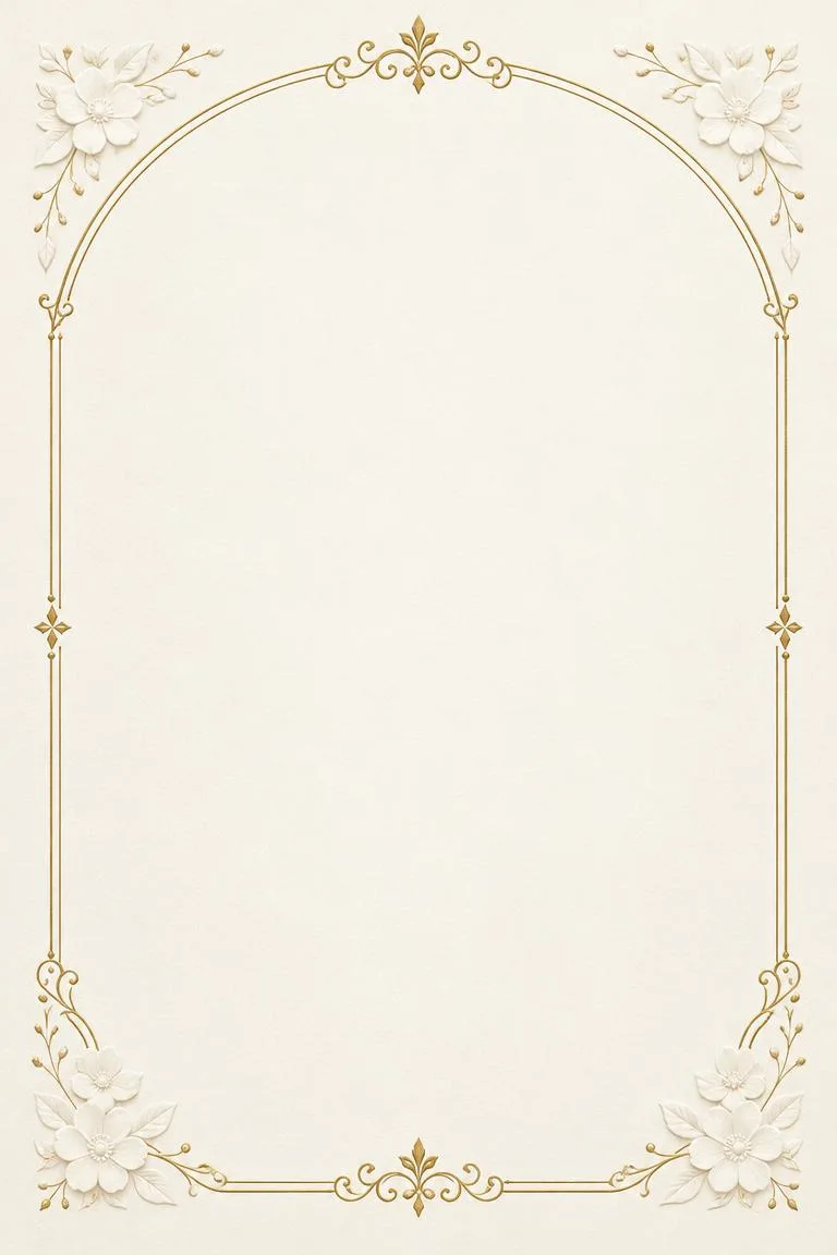 Elegant Ivory Wedding invitation design